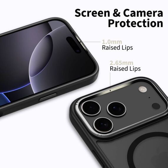 Tech-Protect MagEdge MagSafe Case for iPhone 17 Pro - Matte Black | Techbox