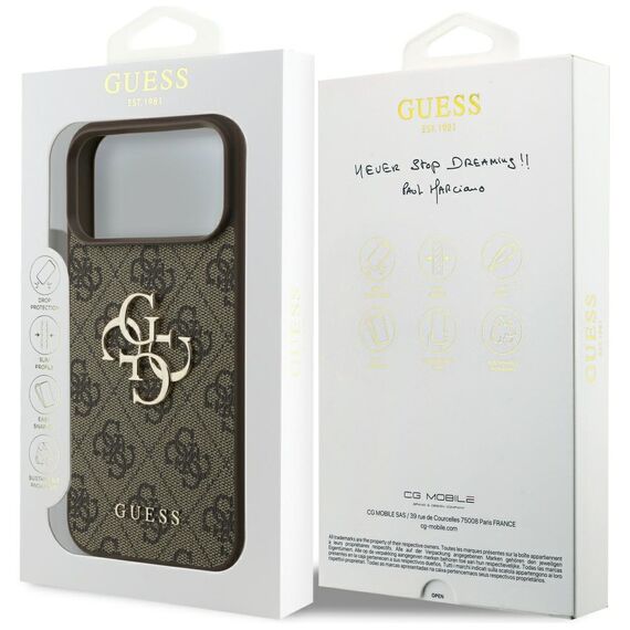 Guess 4G Big Logo Case for iPhone 17 Pro Max - Brown | Techbox