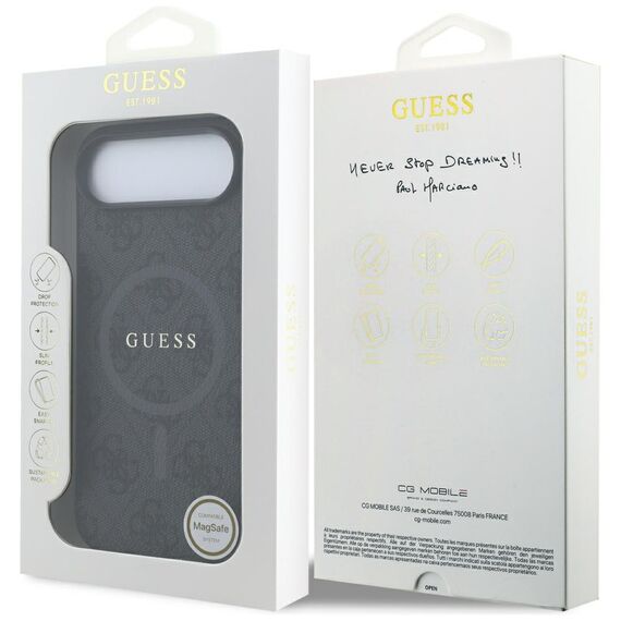 Guess 4G Ring Classic Logo MagSafe case for iPhone 17 Air - black | Techbox