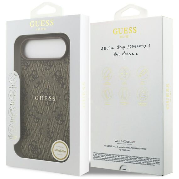 Guess 4G Ring Classic Logo MagSafe Case for iPhone 17 Air - Brown | Techbox