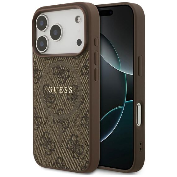 Guess 4G Ring Classic Logo MagSafe Case for iPhone 17 Pro - Brown | Techbox