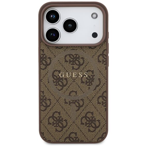 Guess 4G Ring Classic Logo MagSafe Case for iPhone 17 Pro - Brown | Techbox