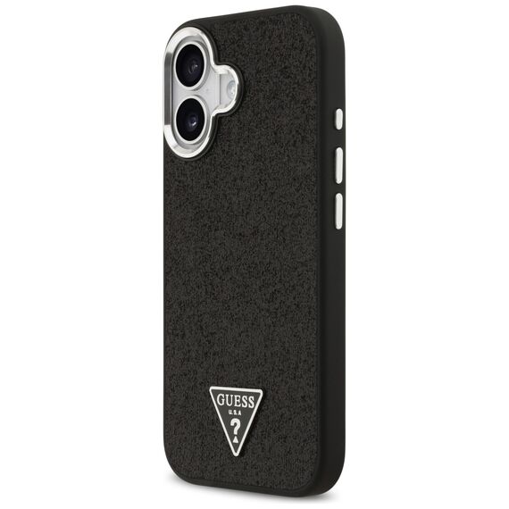 Guess Glitter Triangle Logo MagSafe Case for iPhone 17 - Black - Uncategorized Cases (2) - Cases - Techbox