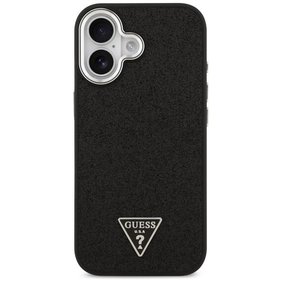 Guess Glitter Triangle Logo MagSafe Case for iPhone 17 - Black - Uncategorized Cases (2) - Cases - Techbox