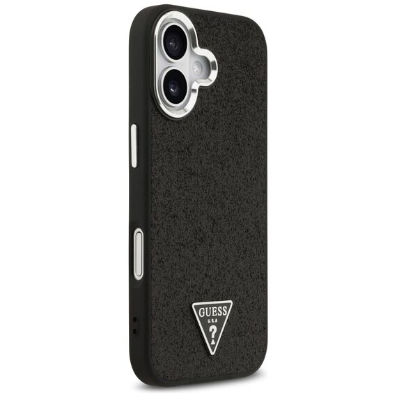 Guess Glitter Triangle Logo MagSafe Case for iPhone 17 - Black - Uncategorized Cases (2) - Cases - Techbox