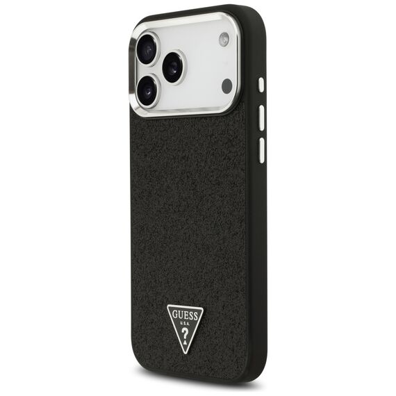 Guess Glitter Triangle Logo MagSafe Case for iPhone 17 Pro Max - Black - Uncategorized Cases (2) - Cases - Techbox