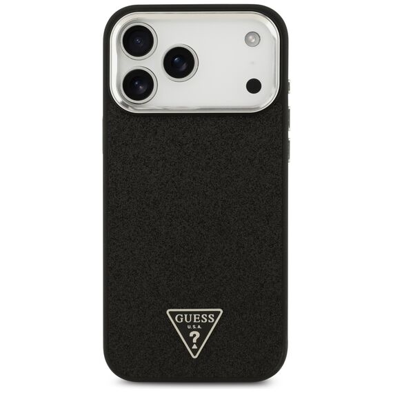 Guess Glitter Triangle Logo MagSafe Case for iPhone 17 Pro Max - Black - Uncategorized Cases (2) - Cases - Techbox
