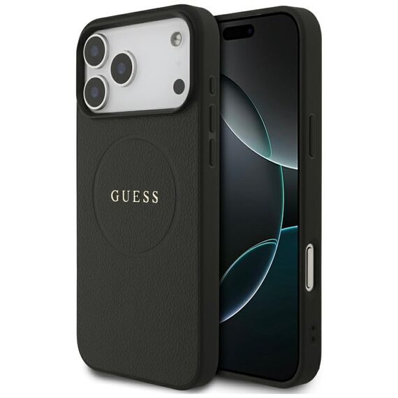 Guess Grained Ring MagSafe case for iPhone 17 Pro Max - black - Apple Cases - Cases - Techbox