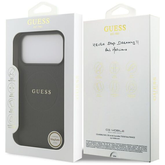 Guess Grained Ring MagSafe case for iPhone 17 Pro Max - black - Apple Cases - Cases - Techbox