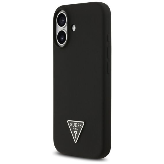 Guess Silicone Triangle Logo MagSafe Case for iPhone 17 - Black - Uncategorized Cases (2) - Cases - Techbox