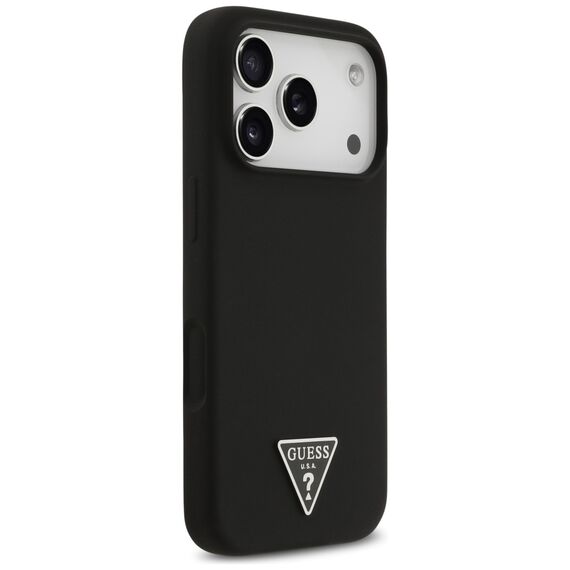 Guess Silicone Triangle Logo MagSafe Case for iPhone 17 Pro - Black | Techbox