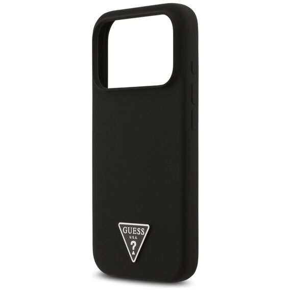 Guess Silicone Triangle Logo MagSafe Case for iPhone 17 Pro - Black | Techbox