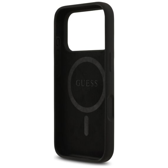 Guess Silicone Triangle Logo MagSafe Case for iPhone 17 Pro - Black | Techbox