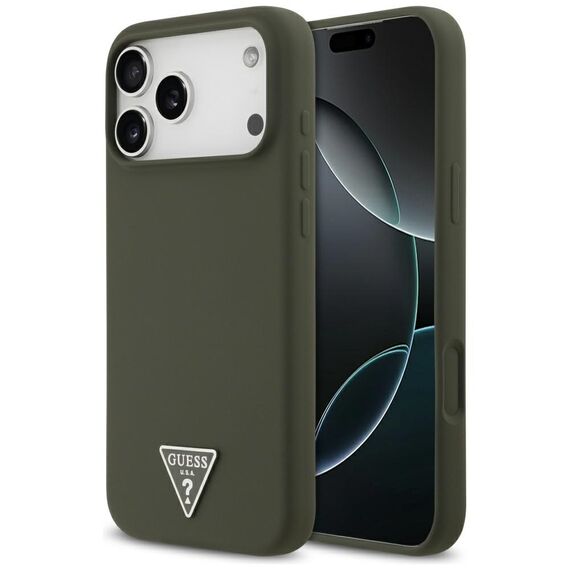 Guess Silicone Triangle Logo MagSafe Case for iPhone 17 Pro Max - Green - Uncategorized Cases (2) - Cases - Techbox