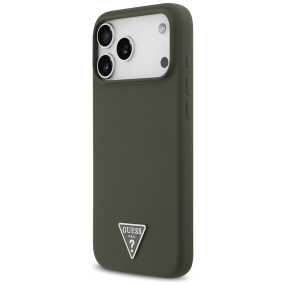 Guess Silicone Triangle Logo MagSafe Case for iPhone 17 Pro Max - Green - Uncategorized Cases (2) - Cases - Techbox