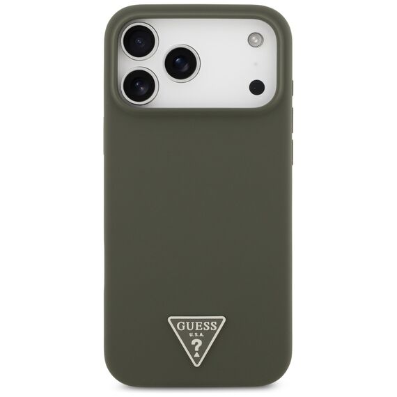 Guess Silicone Triangle Logo MagSafe Case for iPhone 17 Pro Max - Green - Uncategorized Cases (2) - Cases - Techbox