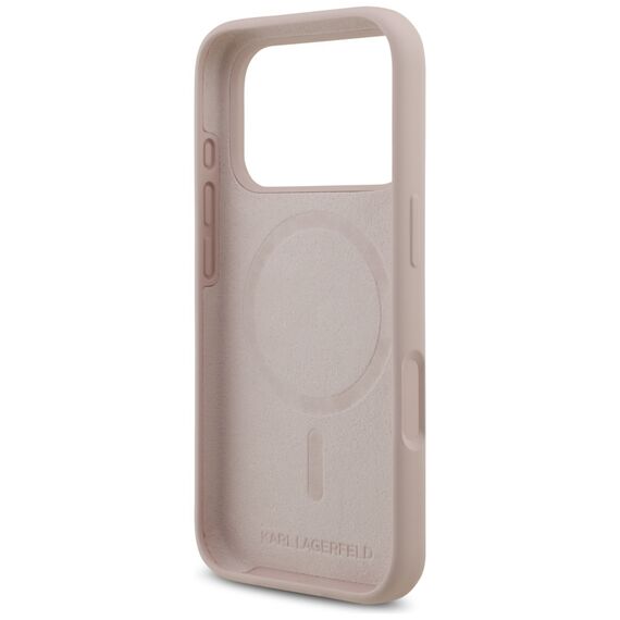 Karl Lagerfeld Silicone Karl&amp;Choupette Ring MagSafe Case for iPhone 17 Pro - Pink - Apple Cases - Cases - Techbox