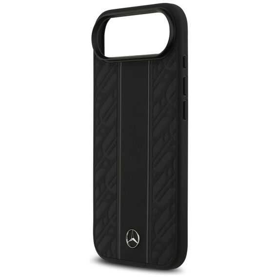 Mercedes Leather Laurel Leaves Stripes MagSafe Case for iPhone 17 Air - Black | Techbox