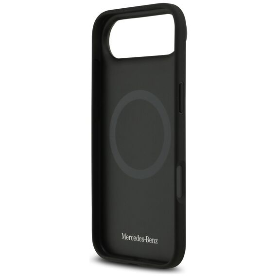 Mercedes Leather Laurel Leaves Stripes MagSafe Case for iPhone 17 Air - Black | Techbox