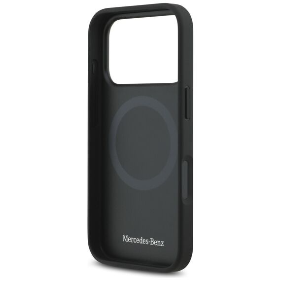 Mercedes Plain Smooth Leather MagSafe Case for iPhone 17 Pro - Black | Techbox