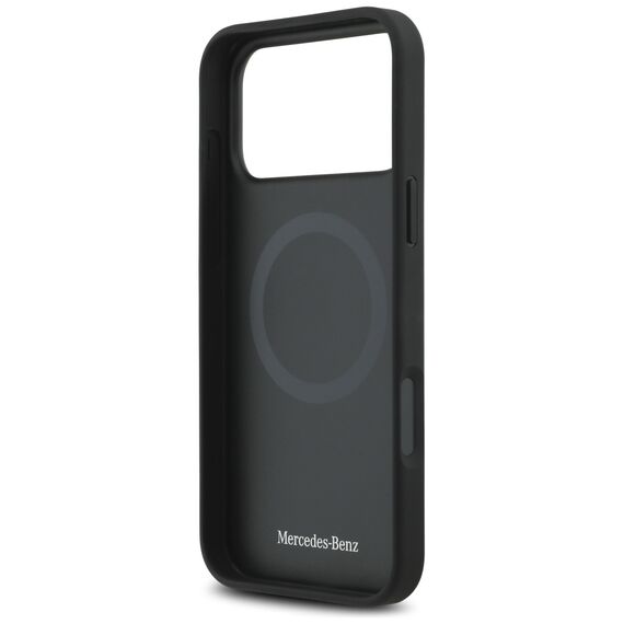 Mercedes Plain Smooth Leather MagSafe Case for iPhone 17 Pro Max - Black | Techbox