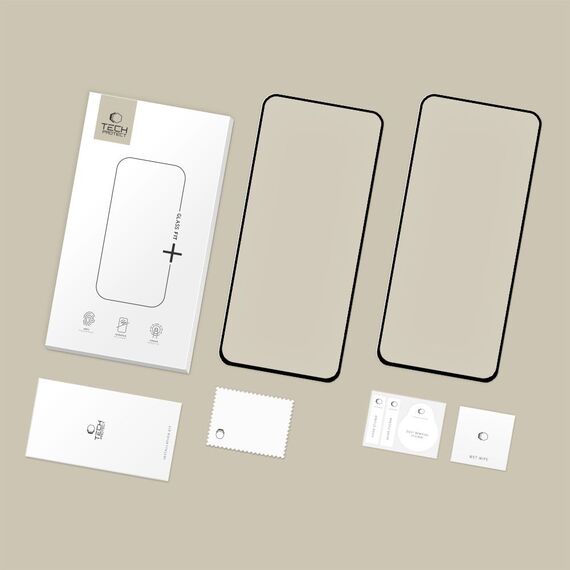 Tech-Protect Glass Fit+ 2-pack tempered glass for Samsung Galaxy S25 FE - black | Techbox