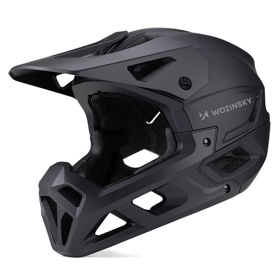 Wozinsky Full Face Bike Helmet with Chin Guard M - Black - Bicycle - Sports & Fitness - Techbox