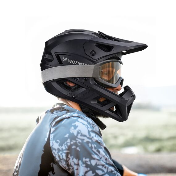 Wozinsky Full Face Bike Helmet with Chin Guard M - Black - Bicycle - Sports & Fitness - Techbox
