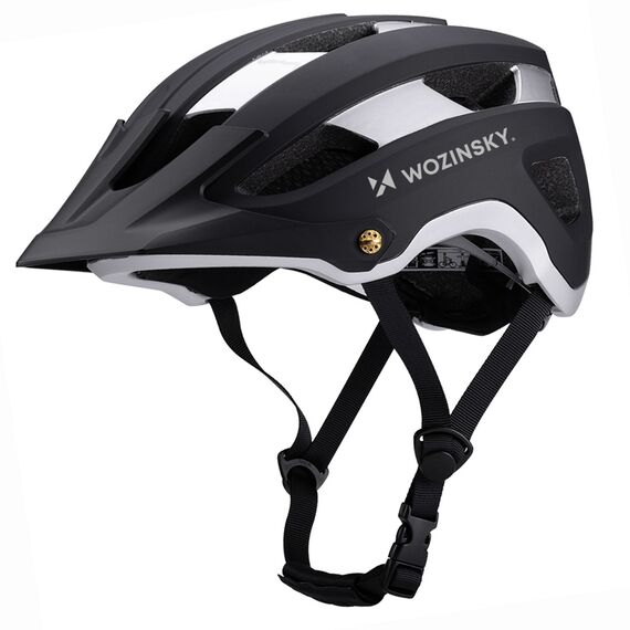 Wozinsky lightweight MTB bike helmet L - black and silver | Techbox