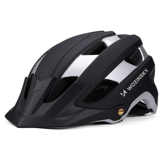 Wozinsky lightweight MTB bike helmet L - black and silver | Techbox