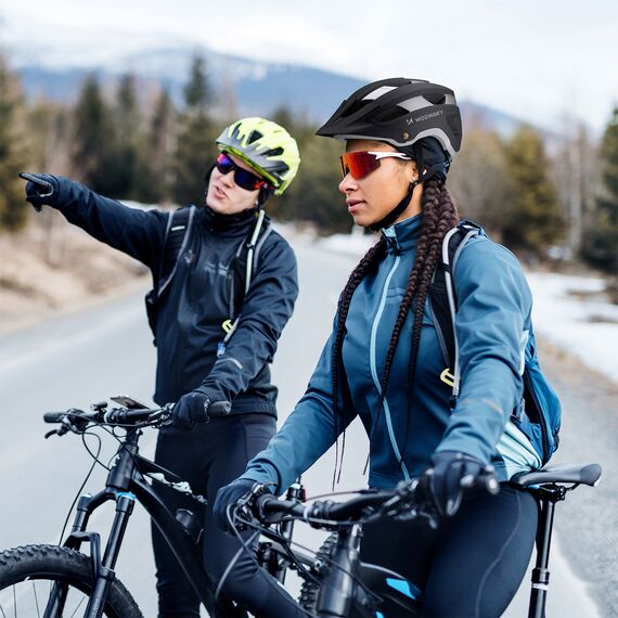 Wozinsky lightweight MTB bike helmet L - black and silver | Techbox