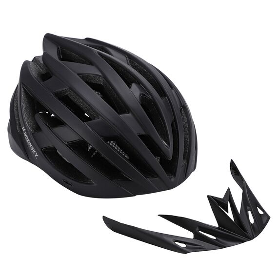 Wozinsky MTB Bike Helmet with USB Rear Light M - Black | Techbox