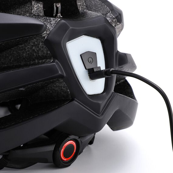Wozinsky MTB Bike Helmet with USB Rear Light M - Black | Techbox