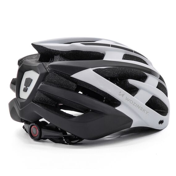 Wozinsky MTB Bike Helmet with USB Rear Light M - Black and White | Techbox