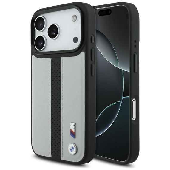 BMW M Perforated Stripe Logo MagSafe Case for iPhone 17 Pro - Gray | Techbox