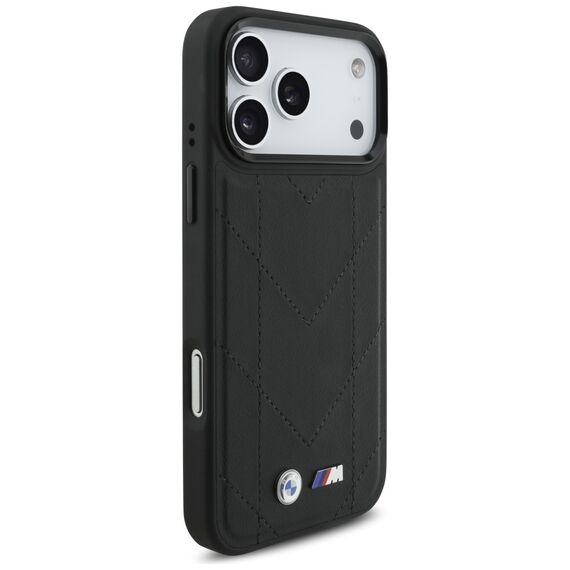 BMW M Quilted Logo MagSafe Case for iPhone 17 Pro Max - Black | Techbox