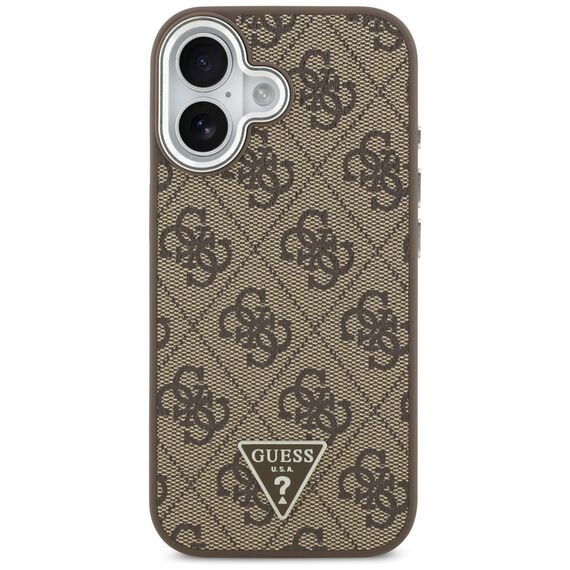 Etui Guess 4G Triangle Logo MagSafe na iPhone 17 - brązowe