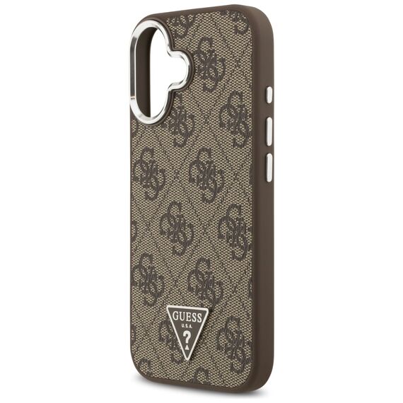 Etui Guess 4G Triangle Logo MagSafe na iPhone 17 - brązowe