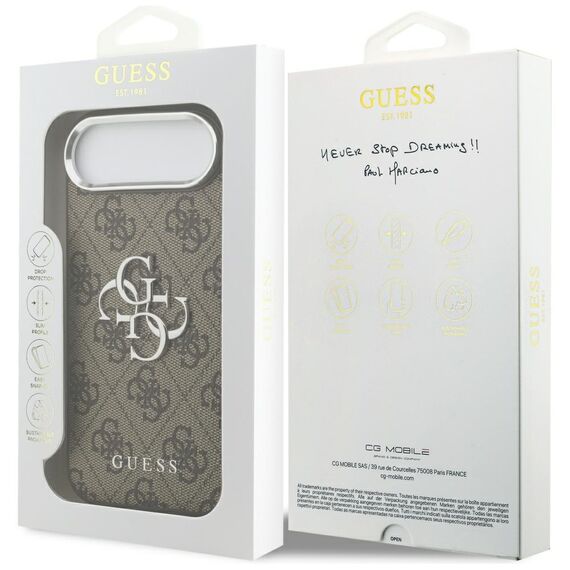 Guess 4G Big 4G Classic Logo case for iPhone 17 Air - brown and silver | Techbox