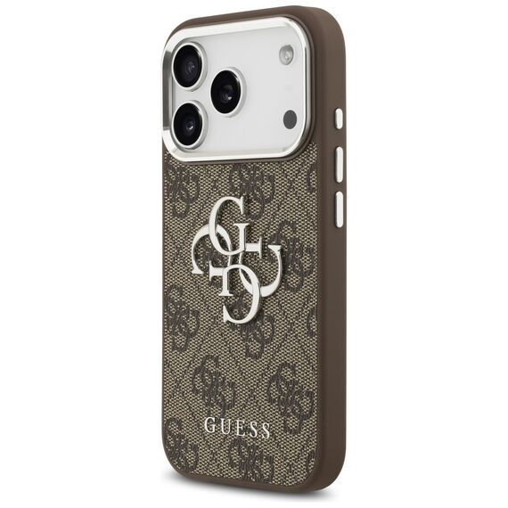 Guess 4G Big 4G Classic Logo case for iPhone 17 Pro brown - silver | Techbox