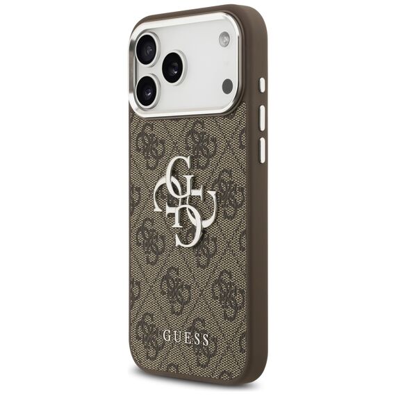Guess 4G Big 4G Classic Logo Case for iPhone 17 Pro Max Brown - Silver | Techbox