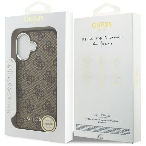 Guess 4G Classic Logo MagSafe case for iPhone 17 - brown - Uncategorized Cases (2) - Cases - Techbox