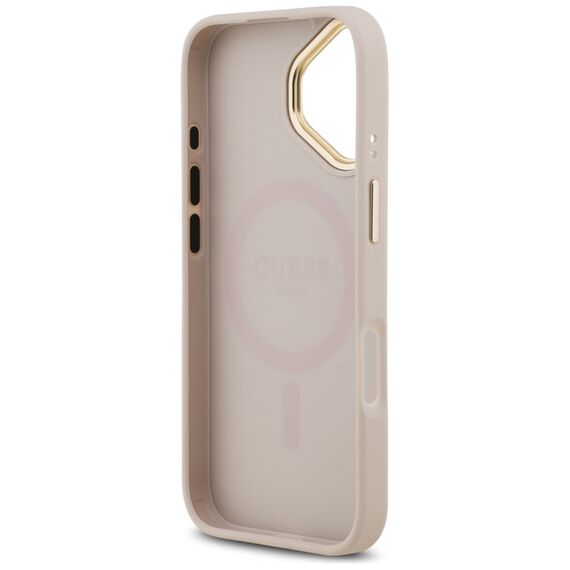 Guess 4G PU Classic Logo MagSafe Case for iPhone 17 - Pink - Uncategorized Cases (2) - Cases - Techbox