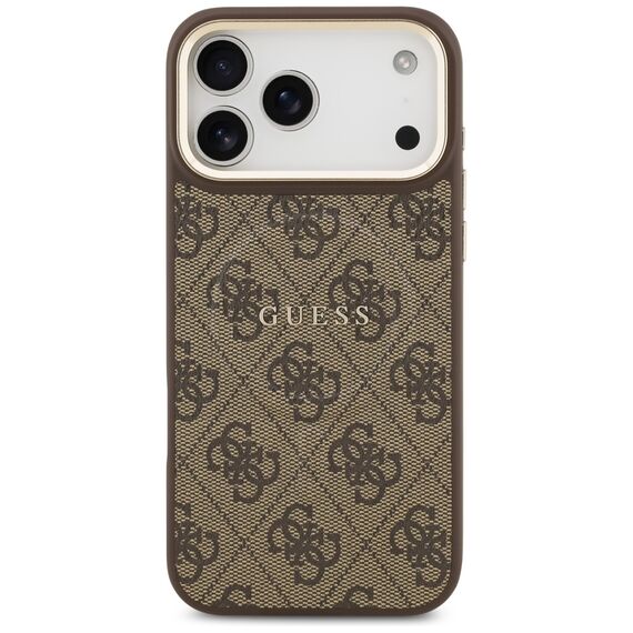 Guess 4G PU Classic Logo MagSafe Case for iPhone 17 Pro Max - Brown - Uncategorized Cases (2) - Cases - Techbox