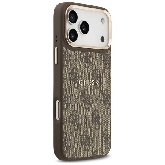Guess 4G PU Classic Logo MagSafe Case for iPhone 17 Pro Max - Brown - Uncategorized Cases (2) - Cases - Techbox