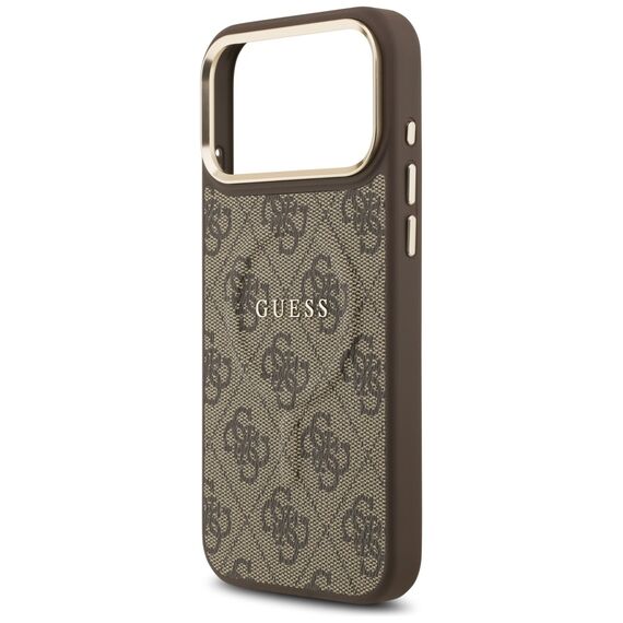 Guess 4G PU Classic Logo MagSafe Case for iPhone 17 Pro Max - Brown - Uncategorized Cases (2) - Cases - Techbox