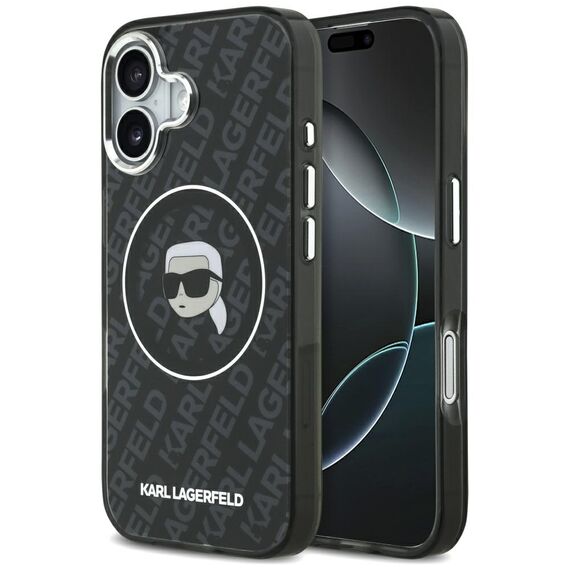 Karl Lagerfeld IML Karl Head Logo MagSafe Case for iPhone 17 - Black | Techbox