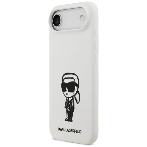 Karl Lagerfeld Silicone Karl Sketch &amp; Logo MagSafe Case for iPhone 17 Air - White | Techbox