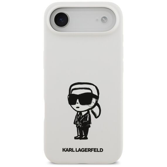 Karl Lagerfeld Silicone Karl Sketch &amp; Logo MagSafe Case for iPhone 17 Air - White | Techbox