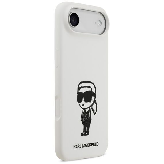 Karl Lagerfeld Silicone Karl Sketch &amp; Logo MagSafe Case for iPhone 17 Air - White | Techbox